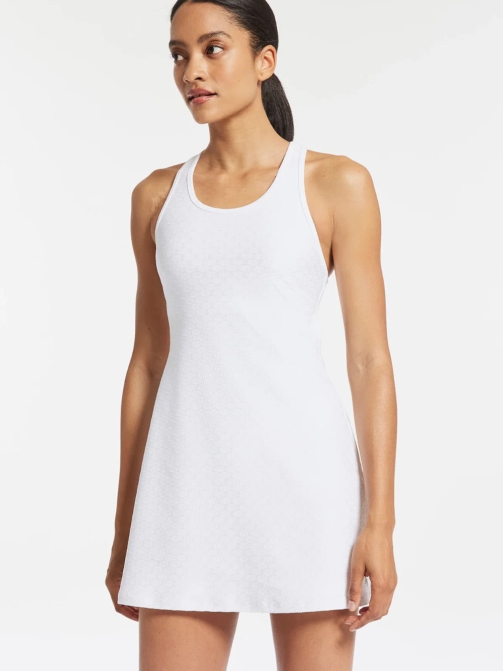 ALL ACCESS White Racerback Mini Dress